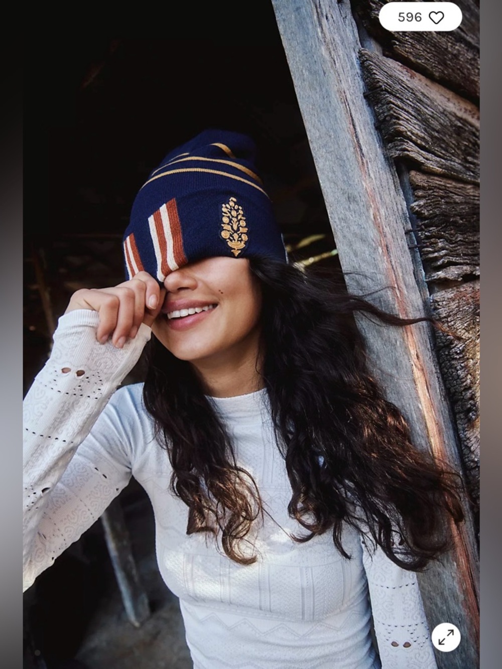 Free People Park City Prep Beanie. NWT. Navy